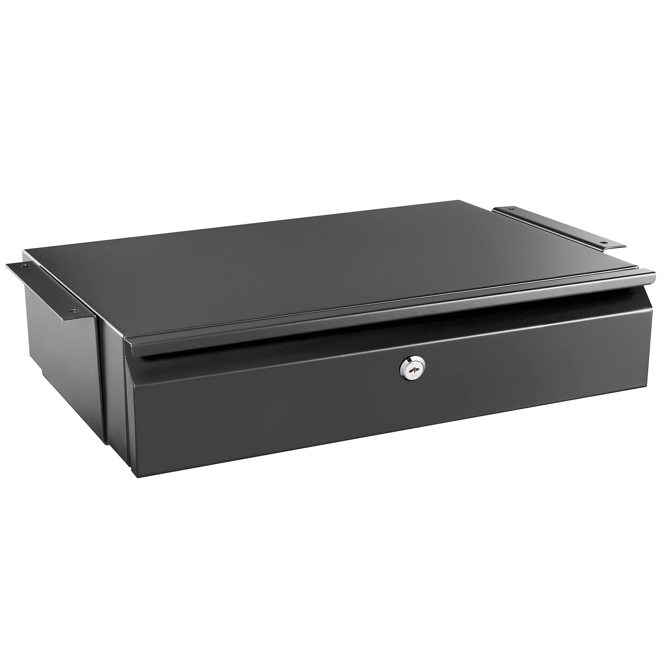 Mount-It! Under Desk Pull-Out Drawer with Lock and 2 Keys Included | Office Storage Organizer | Mounts to Desktops Tables
