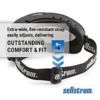 SELLSTROM Odyssey II Wildland Fire Safety Goggles - Anti-Fog, Anti-Scratch Eye Protection, FR Strap, Fits Over Glasses