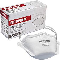 GERSON N95 Pouch Respirator, Made in U.S.A. 4 Boxes, 50 Mask Per Box