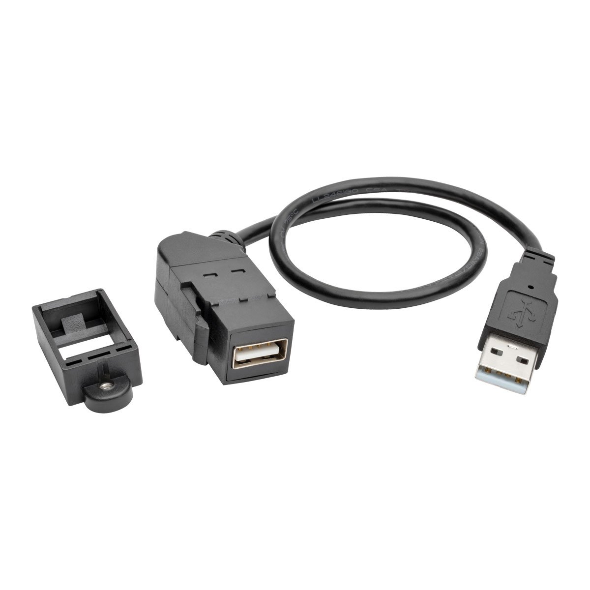 TRIPP LITE USB 2.0 Hi-Speed Panel/Keystone Mount Extension Cable (USB-A M/F)