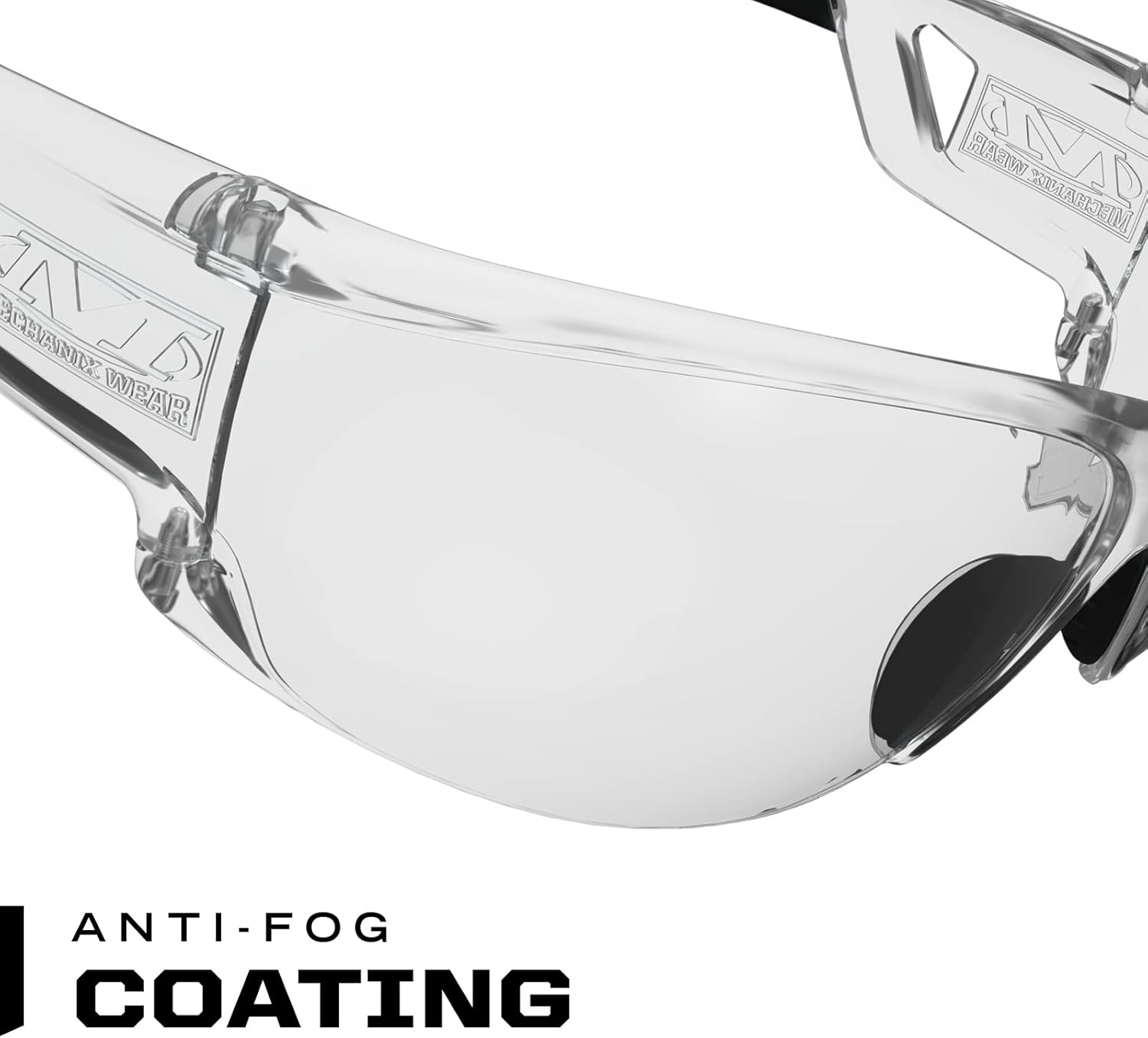 Mechanix Wear: Vision Type-N Safety Glasses with Advanced Anti Fog, Scratch Resistant, Rimless Lens, Protective Eyewear
