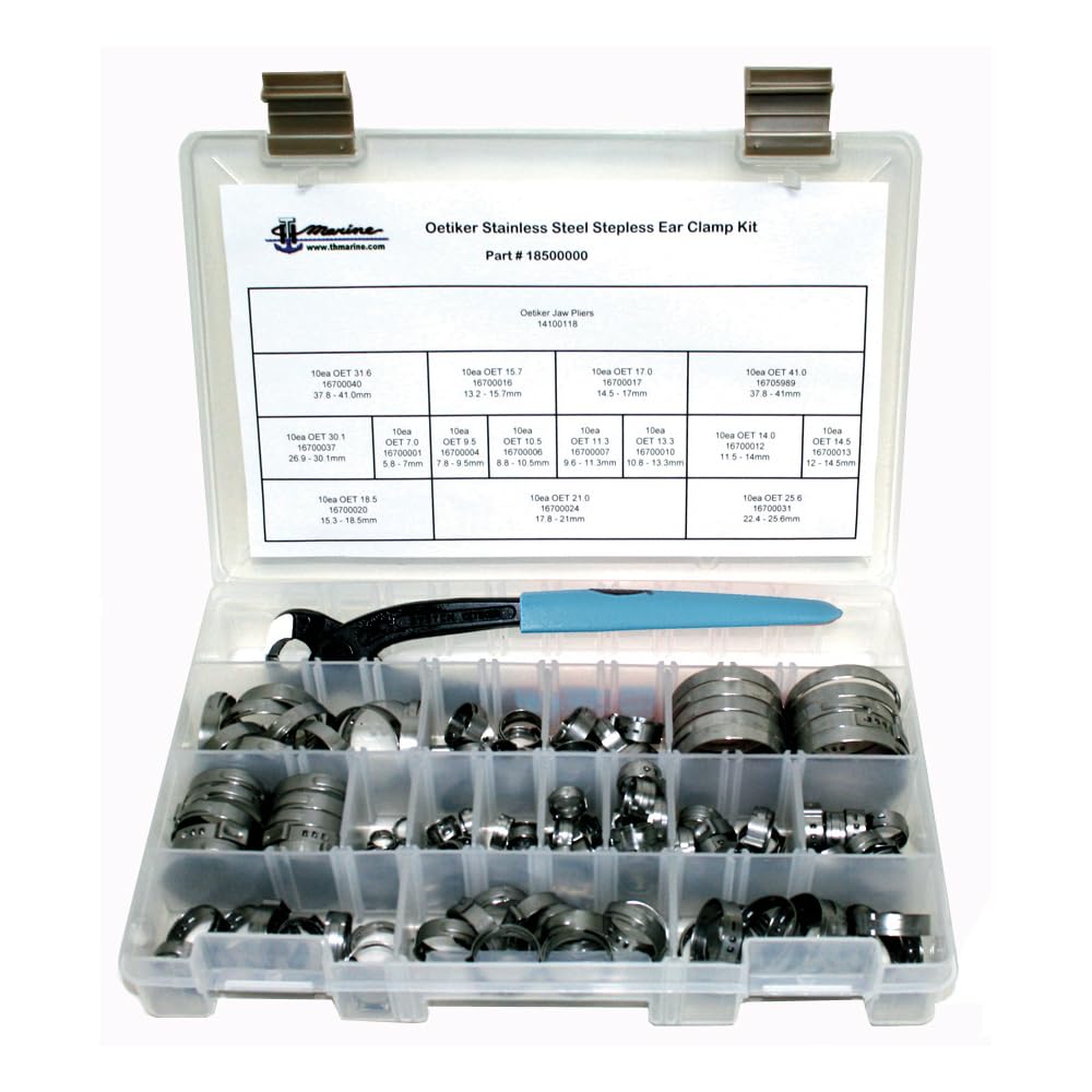 T-H Marine 18500000 Oetiker Stepless Clamp Kit with Pliers