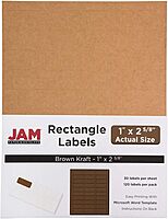 JAM PAPER Mailing Address Labels - Self-Adhesive Rectangular