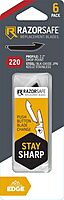 Outdoor Edge RazorSafe 2.2" Black Drop-Point | 6 Pack of EDC Drop Point Blades | Compatible 2.2" Razor Blade Knives