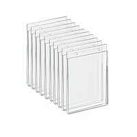 AZAR DISPLAYS U-Frame Wall-Mount Acrylic Sign Holders, Clear, Pack Of 10