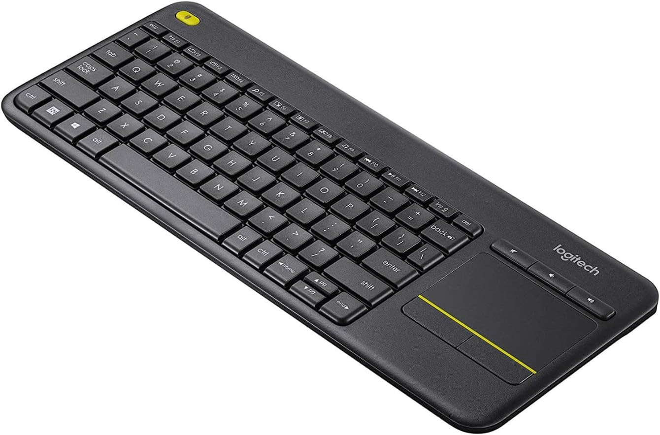 Logitech K400 Plus Wireless Touch TV Keyboard With Easy Media Control and Built-in Touchpad