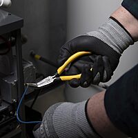 Klein Tools D302-6 Needle Nose Pliers, Long Nose Side Cutters, Alligator Pliers with Curved Handle, 6-1/2-Inch