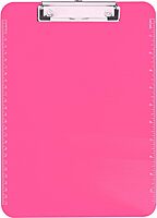 Neon Pink Transparent Plastic Clipboard, 9" x 12.5" (SPR01868)