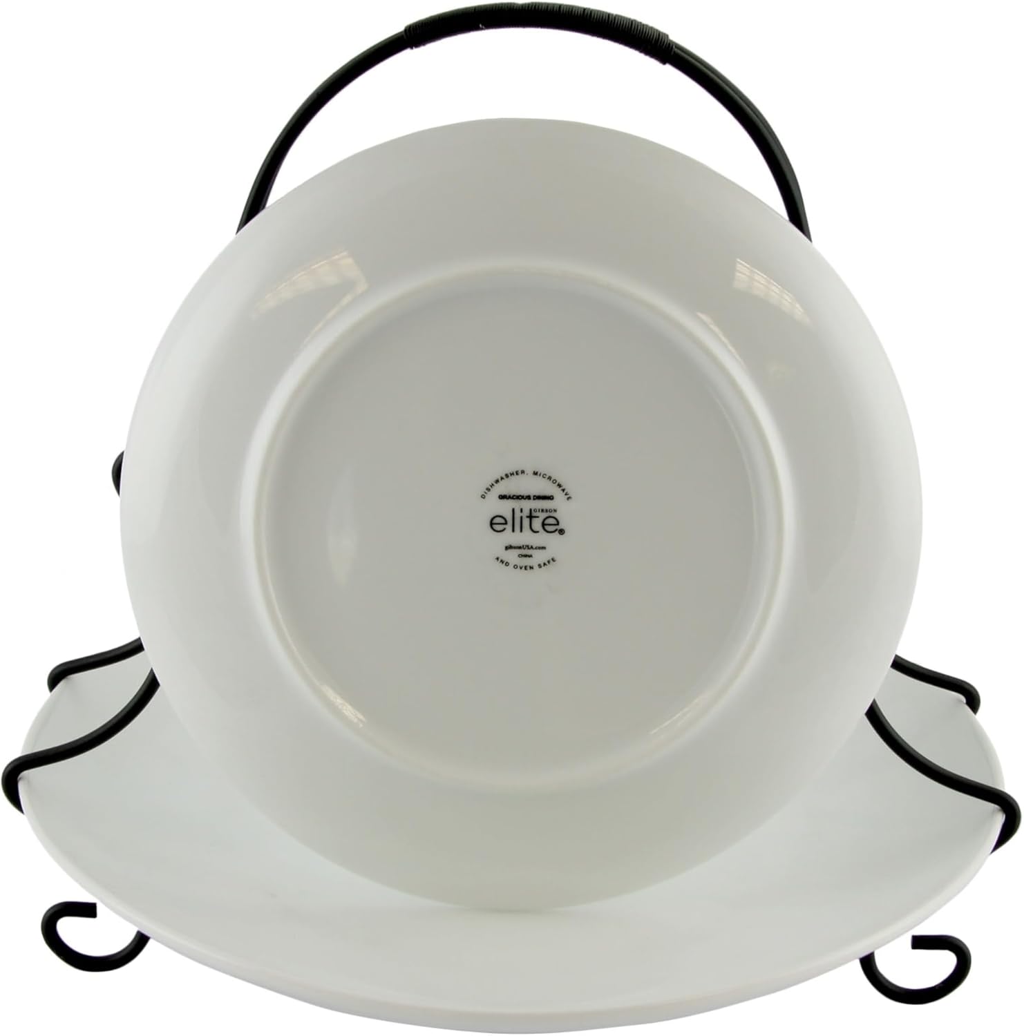 Gibson Elite Gracious Dining 2-Tier Serving Set, White