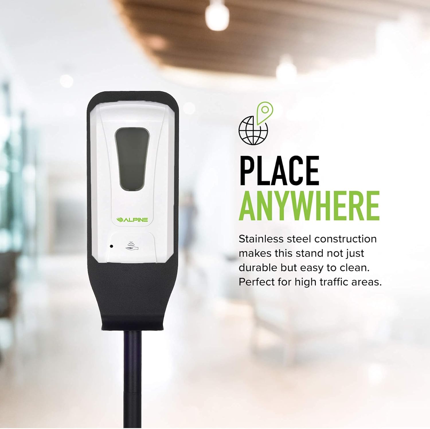 ALPINE INDUSTRIES Automatic Touchless Foam Hand Sanitizer/Soap Dispenser