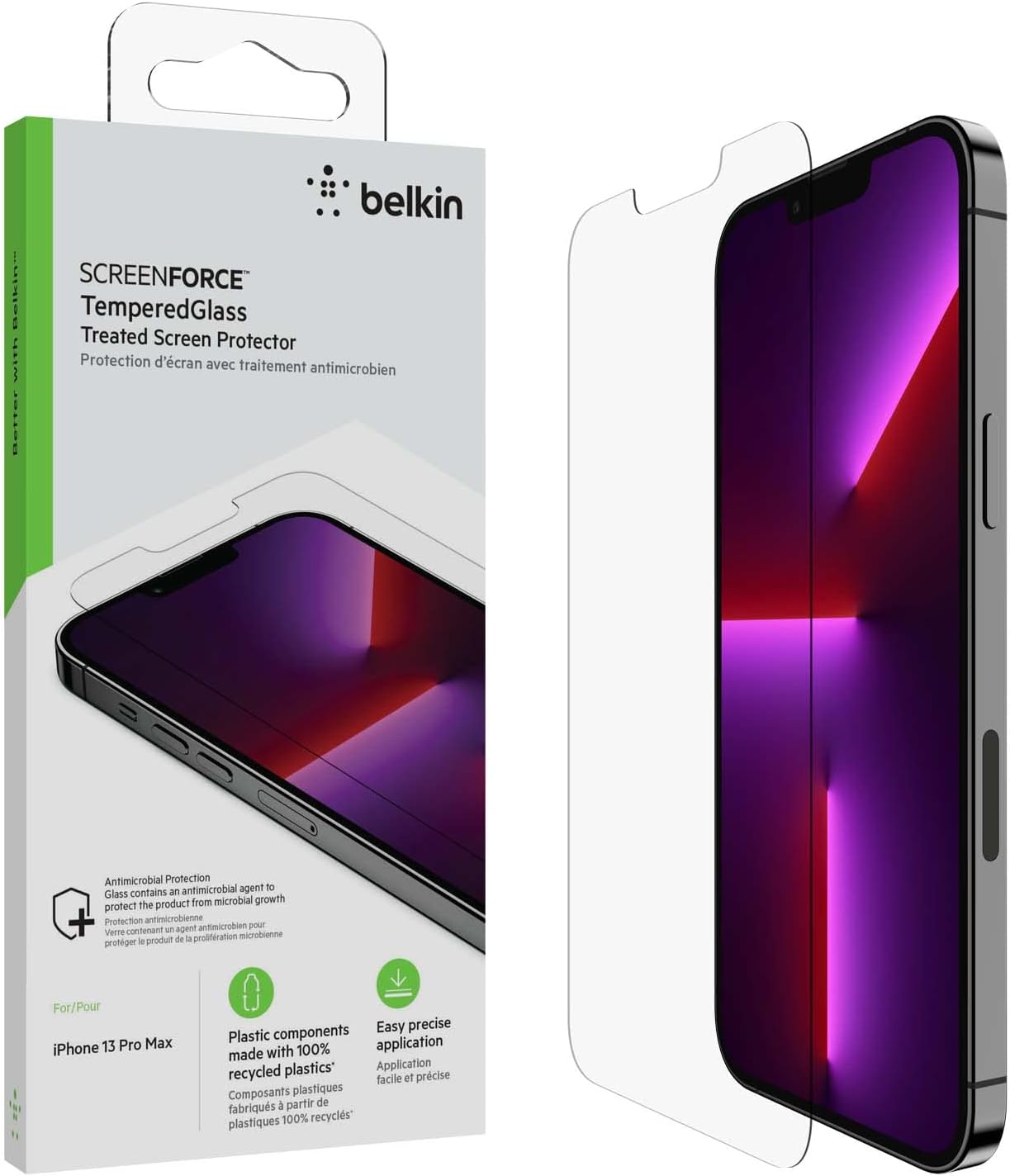 Belkin Tempered Glass Screen Protector for iPhone - Easy Align Tray