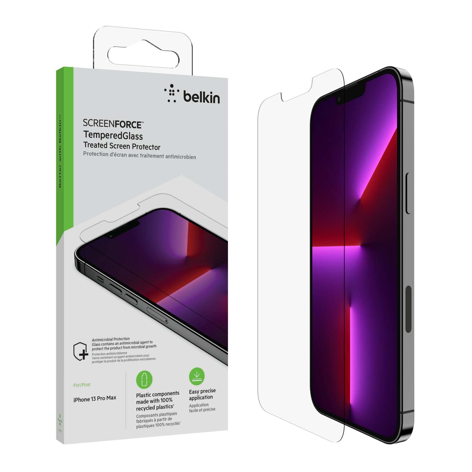 Belkin Tempered Glass Screen Protector for iPhone - Easy Align Tray