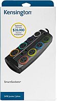 KENSINGTON SmartSockets Surge Protector, 8-Foot Cord