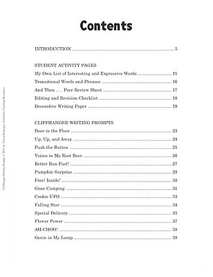 Cliffhanger Writing Prompts: 30 One-Page Story Starters That Fire Up Kids’ Imaginations and Help Them Develop Strong Narrative Writing Skills