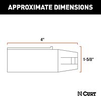 CURT 57041 7-Way Round Vehicle-Side to 4-Way Flat Trailer Wiring Adapter
