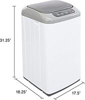 Avanti Portable Compact Washing Machine for Clothes/Laundry, 0.84 Cu. Ft. Capacity, Standard Sink/Faucet Attachment for Apartment, Dorm, RV, White