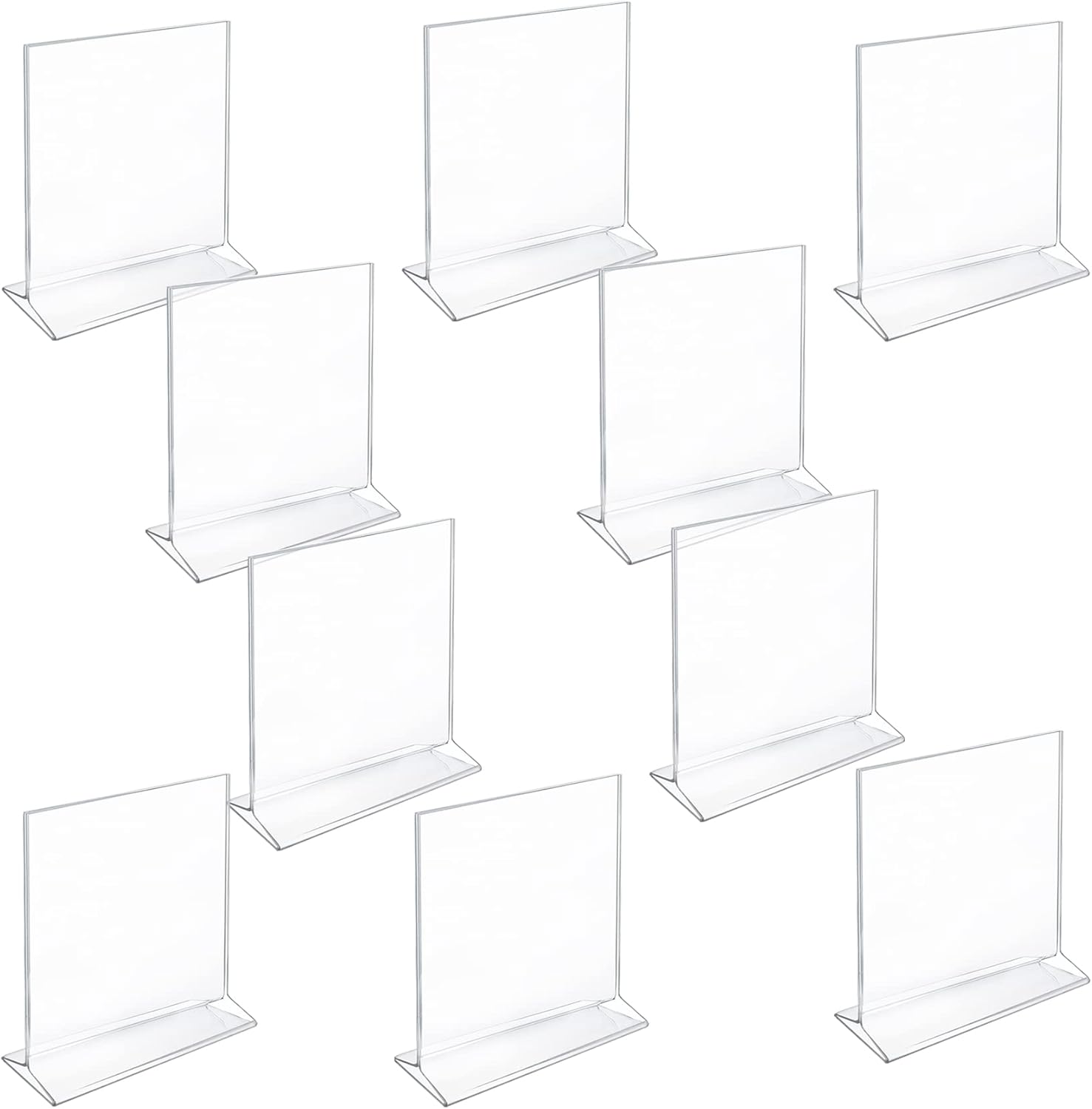 Azar Displays Top-Load Acrylic Sign Holders, Clear, Pack of 10