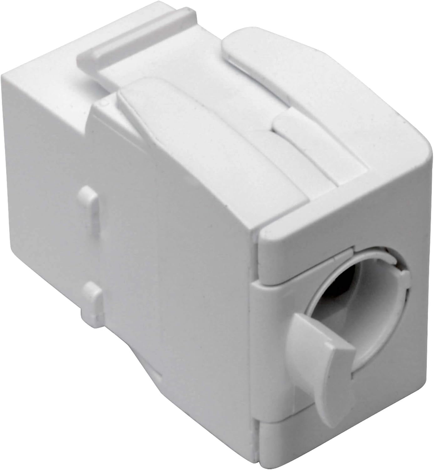 Tripp Lite RJ45 Keystone Jack, Cat6a/Cat6/Cat5e, RJ45 Connector, Shuttered, Dust Cap, No Tools Required, PoE/PoE+ Compliant