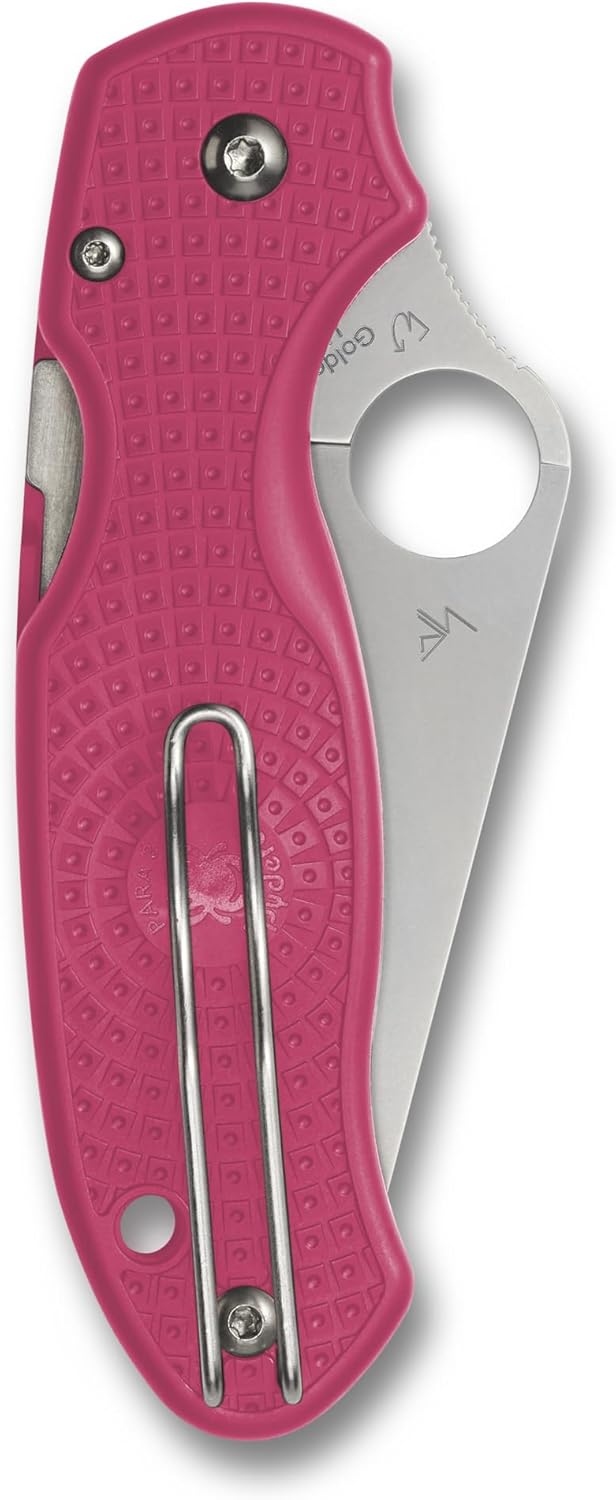 Spyderco Knives Para 3 Lightweight C223PPN Pink FRN CTS-BD1N Steel Pocket Knife