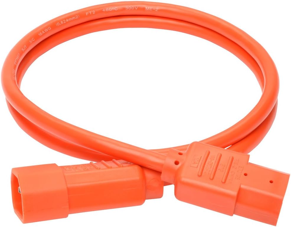 Tripp Lite Standard Computer Power Extension Cord (IEC-320-C14 to IEC-320-C13) 18 AWG 10A