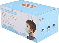 Kata 3-Ply Pleated Disposable Children's Face Masks, One Size, Green, Box Of 50 Masks