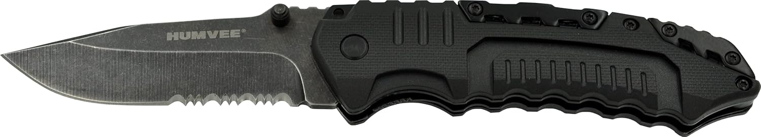Humvee HMV-RCN-RM1 Recon Mission Kit with Digital Watch, Knife and Tactical LED Flashlight, Black and Tan