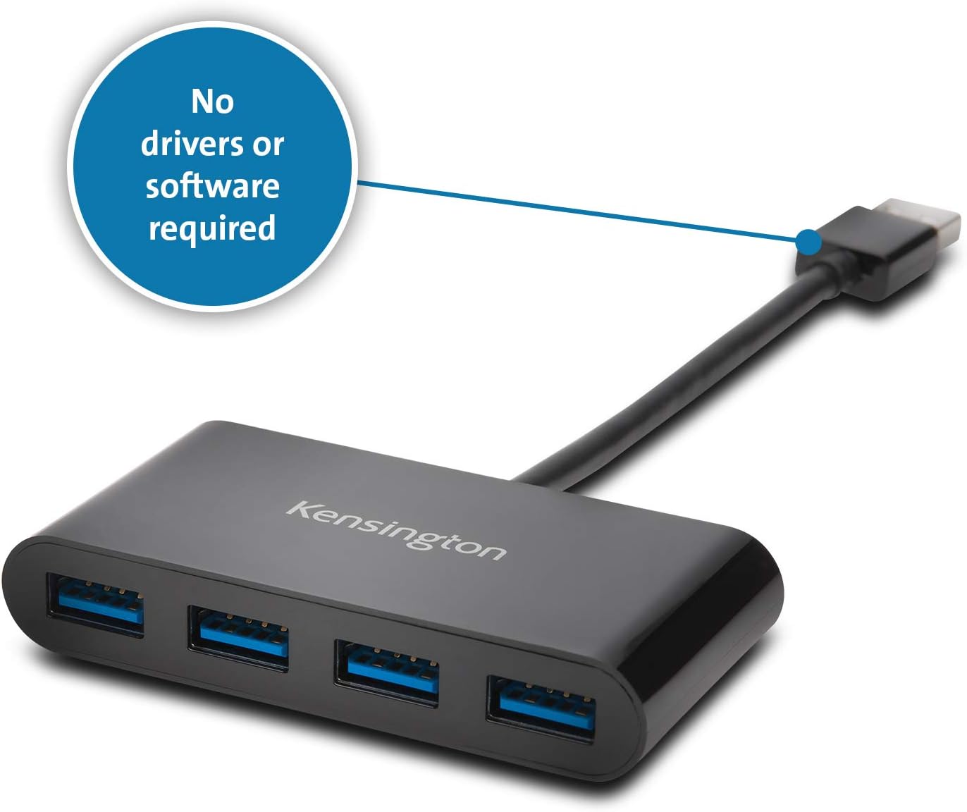 Kensington K39121WW UH4000 USB 3.0 4-Port Hub