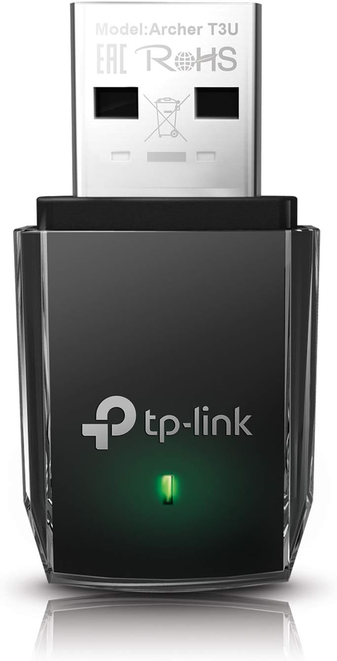 TP-Link AC1300 USB WiFi Adapter(Archer T3U)- 2.4G/5G Dual Band Wireless Network Adapter for PC Desktop, MU-MIMO WiFi Dongle