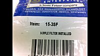 Western Enterprises 15-3SF Regulator Inlet Nipples with Filter, 1/4"(NPT),3", CGA-500;CGA-510;CGA-580;CGA-590