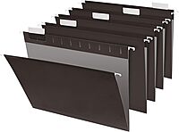 Office Depot® Brand Hanging File Folders, 1/5-Cut, Letter Size, Black, Pack of 25 Folders