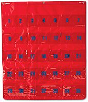 Learning Resources Place Value & Counting Pocket Chart with Calc-U Store Pocket Chart, Classroom Storage and Organizer, Fits 3oz Hand Sanitzer in Pockets, Hangers Not Included