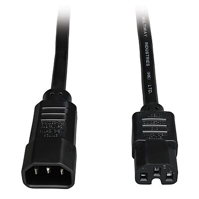 Tripp Lite C14 to C15 Heavy-Duty Power Cord, 14 AWG, 15A