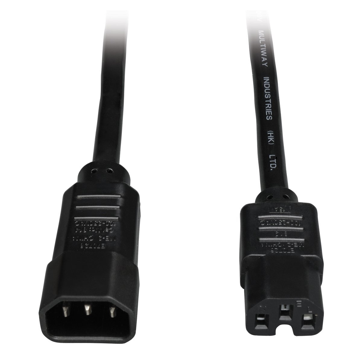 Tripp Lite C14 to C15 Heavy-Duty Power Cord, 14 AWG, 15A