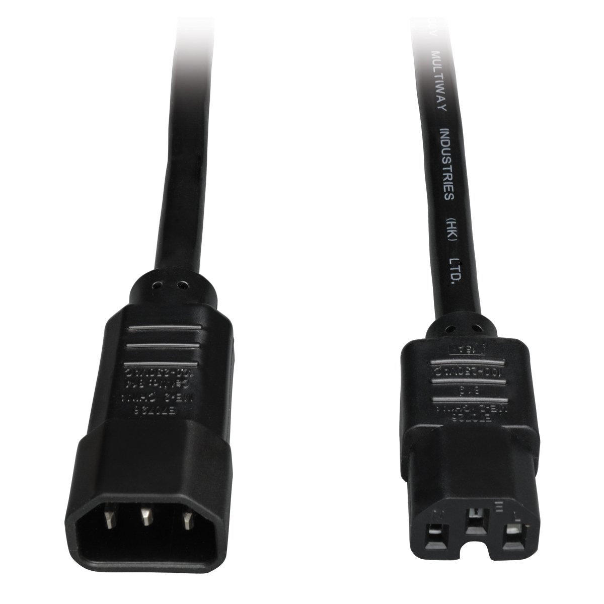 Tripp Lite C14 to C15 Heavy-Duty Power Cord, 14 AWG, 15A