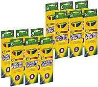 Crayola Colored Pencils, Assorted Colors, 8 Colored Pencils Per Box, Set Of 12 Boxes