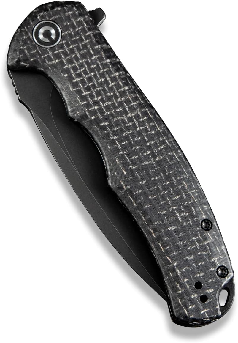CIVIVI Praxis Flipper Folding Pocket Knife, 3.75" Black Stonewashed 9Cr18MoV
