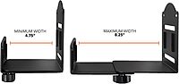 Mount-It! CPU Wall Mount Bracket, Desktop Computer Tower Holder with Safety Straps, Heavy Duty Size Adjustable CPU Holder, Steel, Black, 22 Lbs Capacity, Saves Floor and Desk Space
