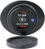 Sea-Dog Oval Surface Mount USB 3.0 & USB-C Power Socket