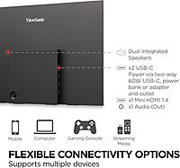 ViewSonic VX1655 15.6 inch Portable Monitor USB-C Mini-HDMI