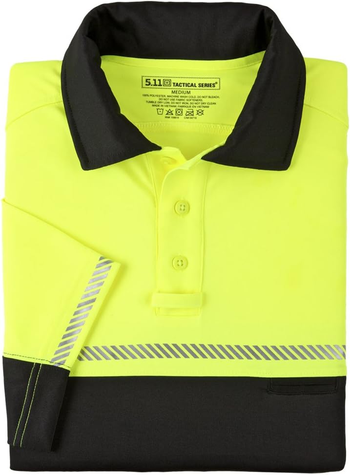 5.11 Tactical Men's Bike Patrol Short Sleeve Polo Shirt, Jersey Knit Polyester, Style 71322