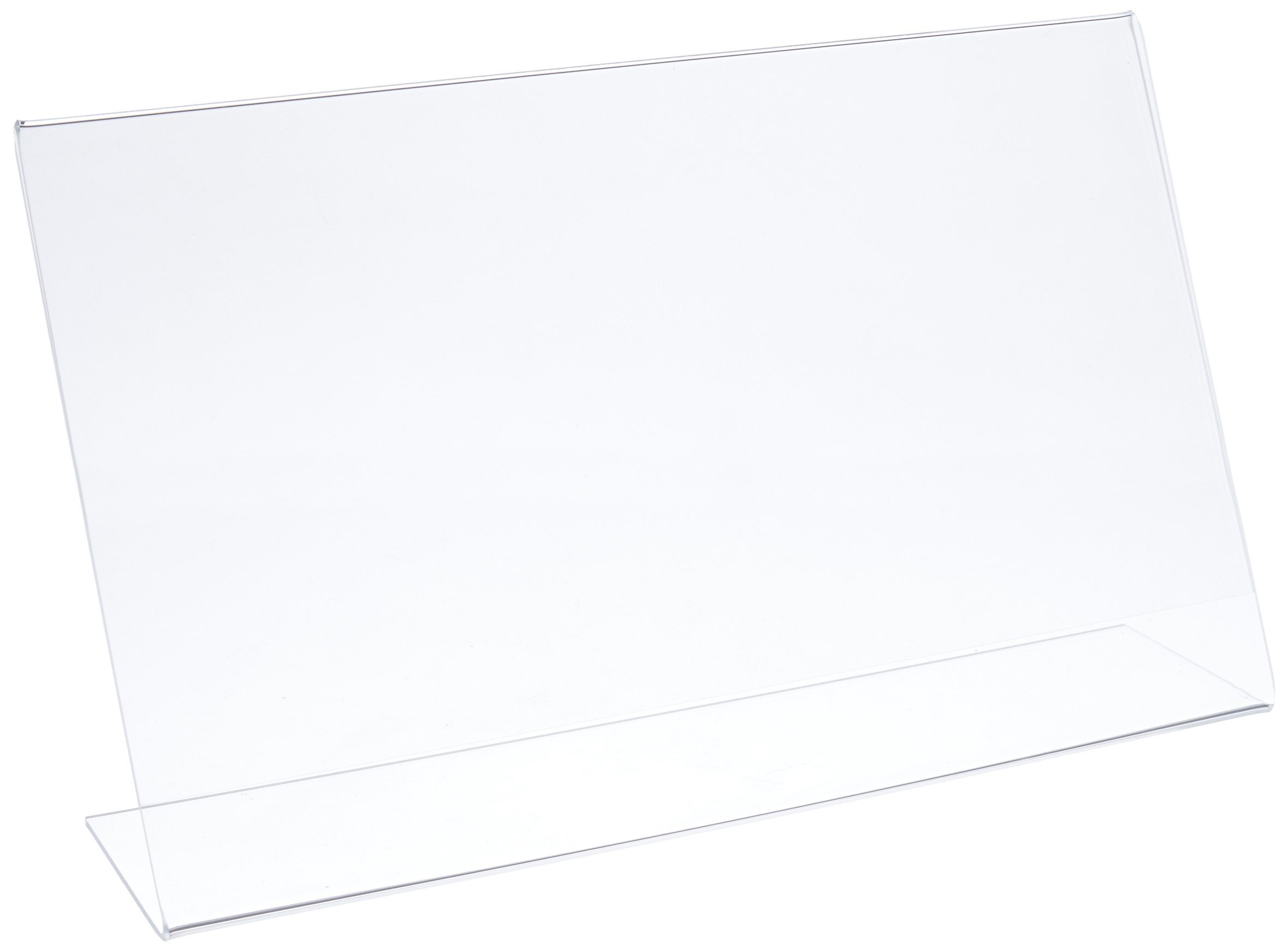 Azar Displays Acrylic L-Shaped Sign Holders, Clear - Pack of 10