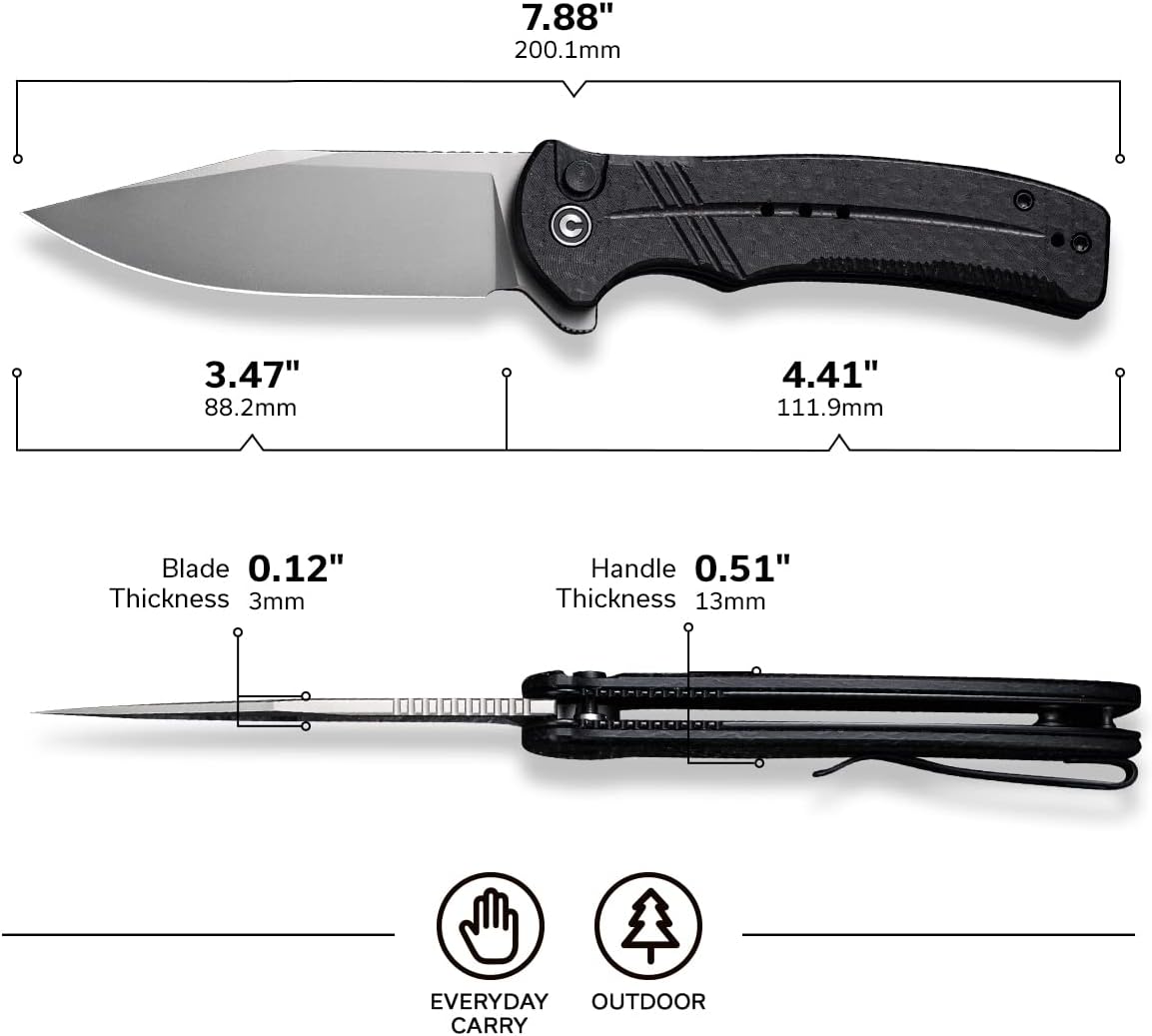 CIVIVI Cogent Button Lock Flipper Pocket Knife