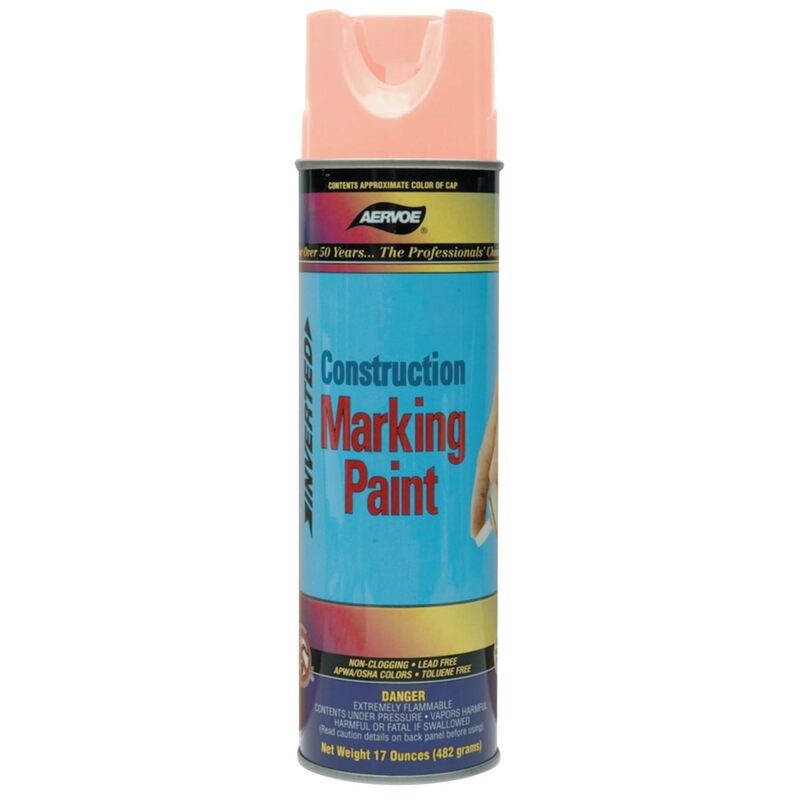 Aervoe Construction Marking Paint, Fluorescent Orange, 20 oz., 12/cs (205-247)