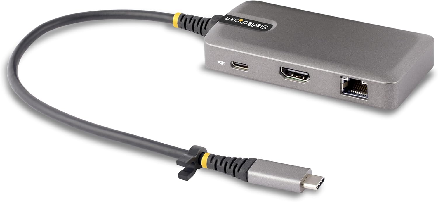 StarTech.com USB-C Docking Station for MacBook Pro M1 M2 M3 M4 and Windows, 4K 60Hz HDMI Video, HDR10 - Laptop Charging, GbE