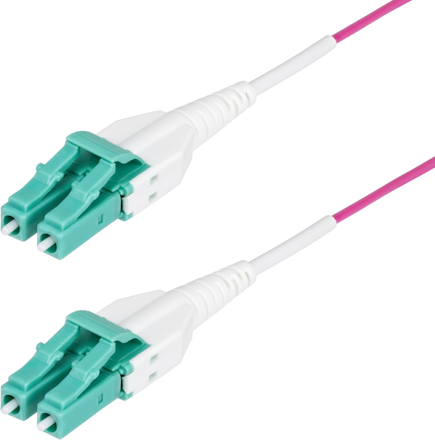 StarTech.com 1m (3.3ft) LC to LC (UPC) OM4 Multimode Fiber Optic Cable, Erika Violet, 50/125, 40G/100G