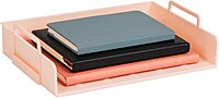 MIND READER Stackable Paper Trays Desktop Organizer Letter-Size