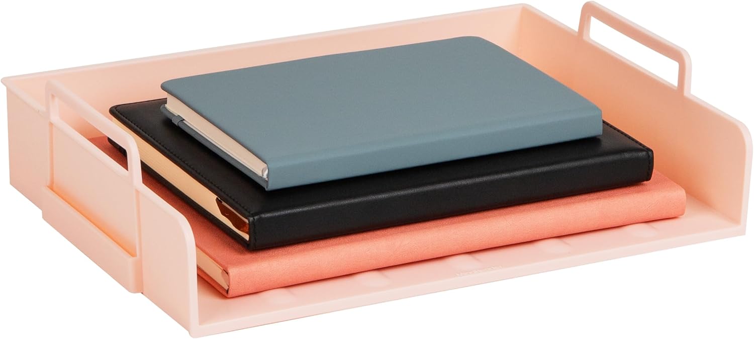MIND READER Stackable Paper Trays Desktop Organizer Letter-Size