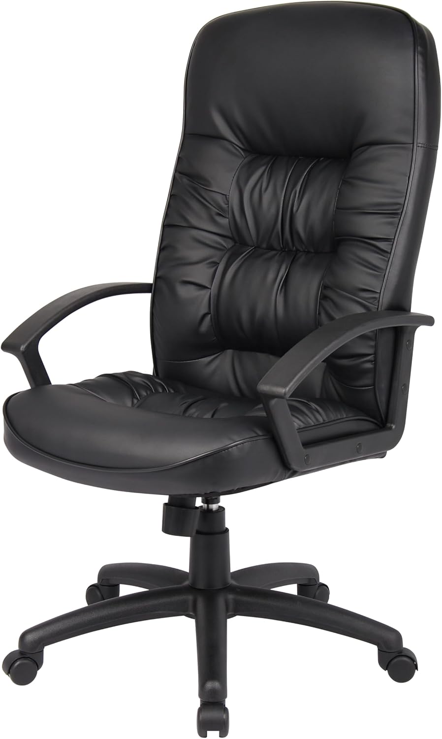 Boss Office Products High Back LeatherPlus Chair in Black