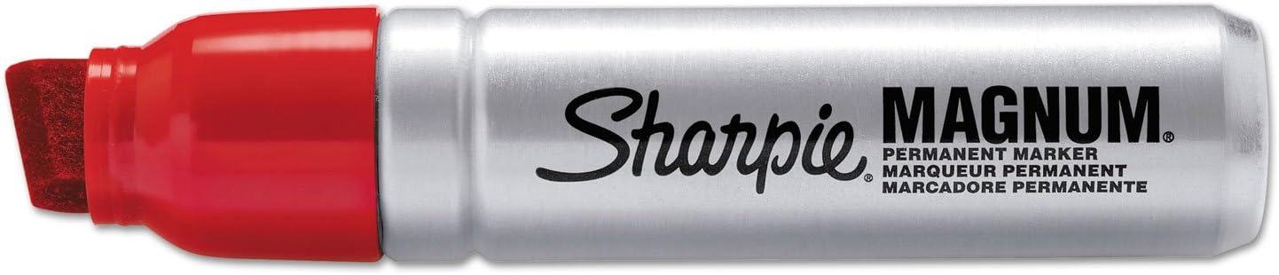 Sharpie Magnum Permanent Marker, Red - Jumbo Chisel Tip