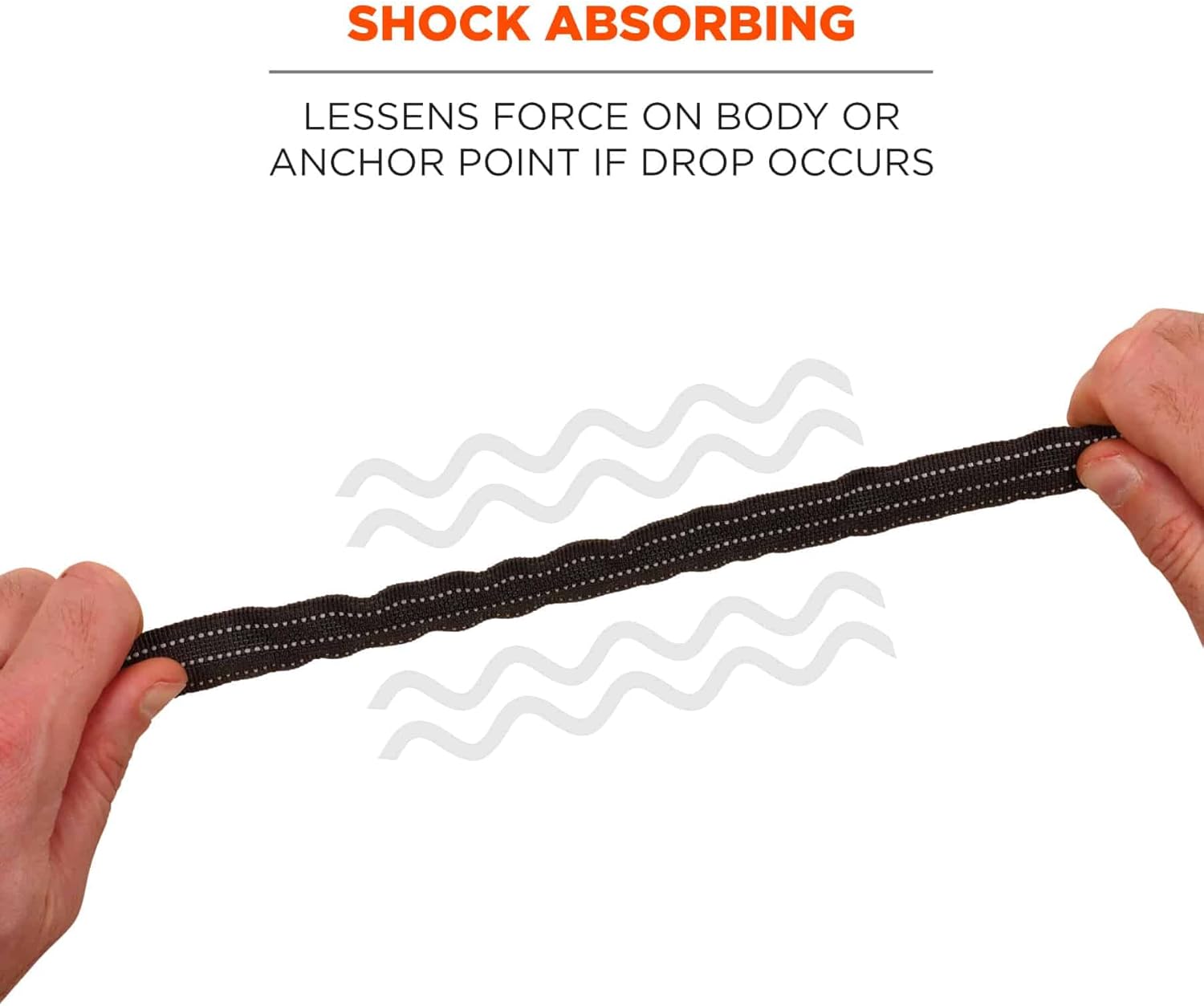 Ergodyne Squids 3100 Tool Lanyard with Single Carabiner and Adjustable Loop End, Standard Length Black